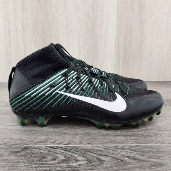 Nike Vapor Untouchable 2 Sz 12 Men Football Cleats PF Black Green Carbon Philly - Picture 1 of 15